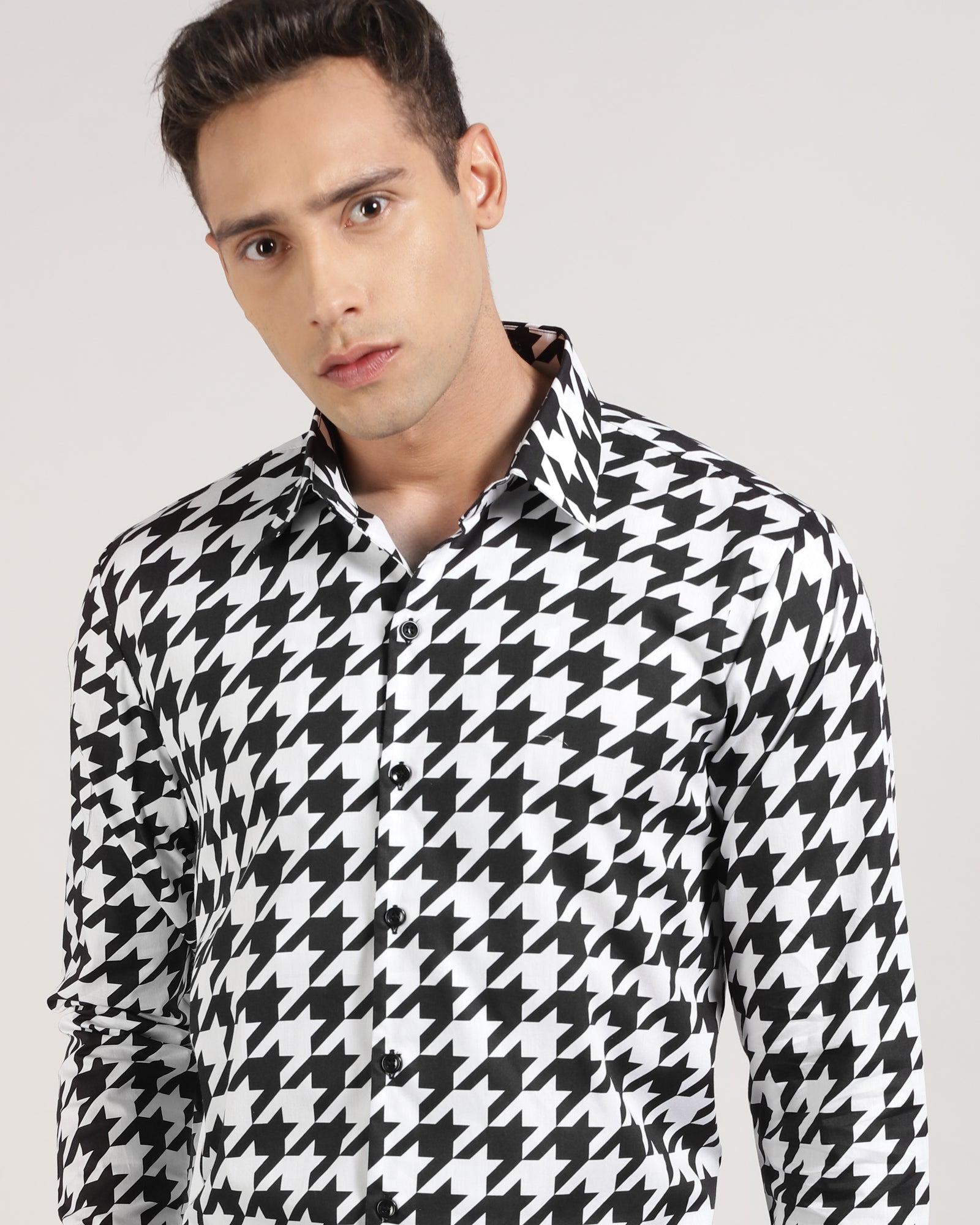 Find Your Perfect Printed Shirt with Houndstooth Pattern – Monsui
