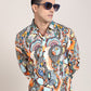 Artistic abstract print shirt by Monsui