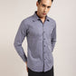 Monsui geometric print shirt, business casual style, premium Indian cotton