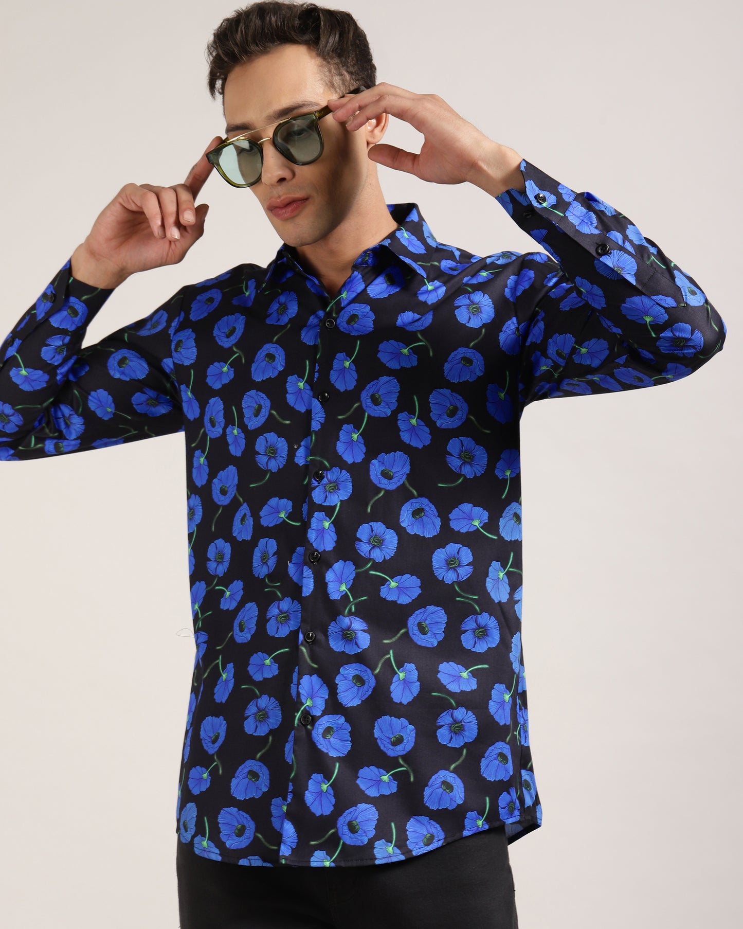 "Stylish Monsui men's shirt with floral print"