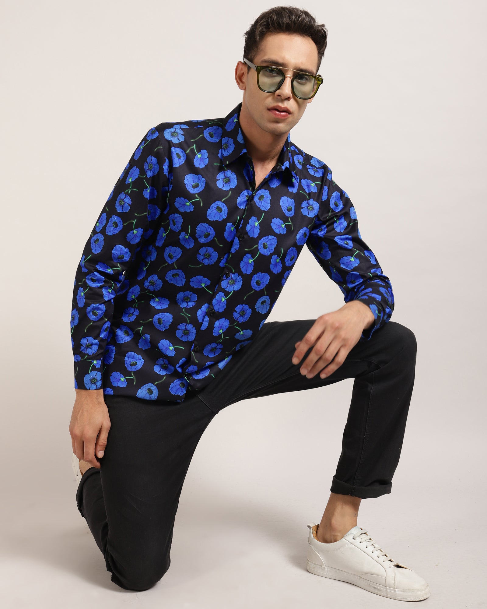 "Monsui floral men's shirt in comfortable fit"