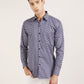 Premium cotton geometric shirt for a modern look