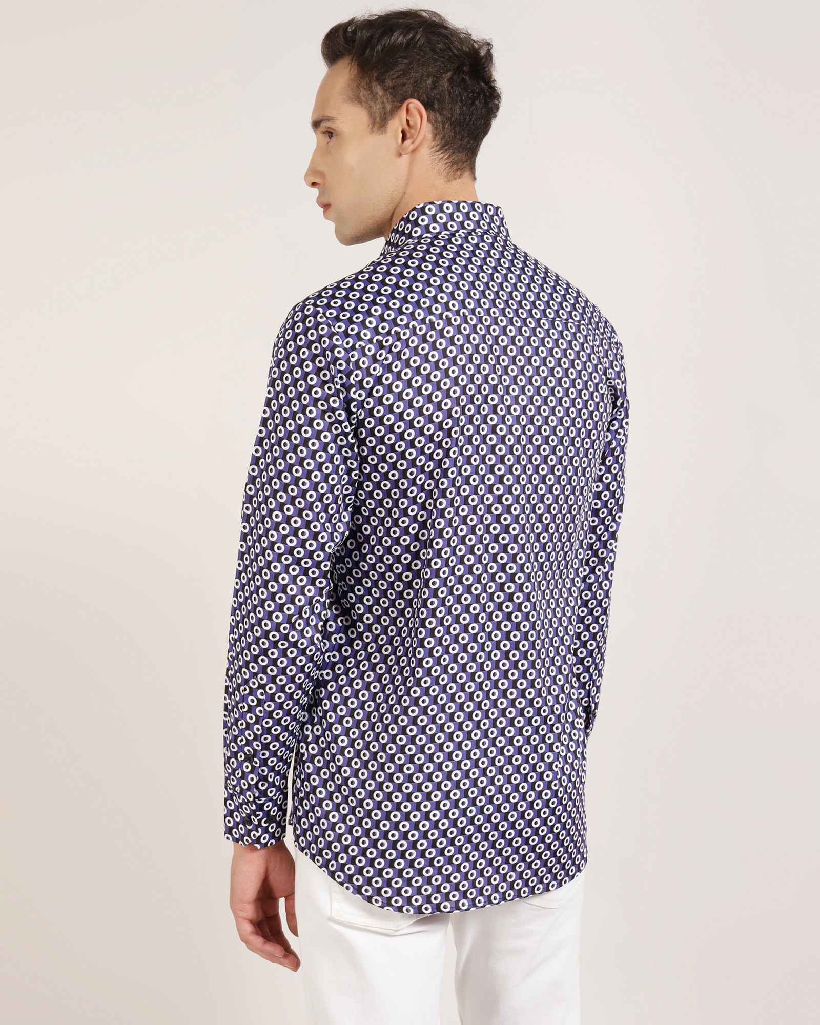 Geometric patterned shirt for men