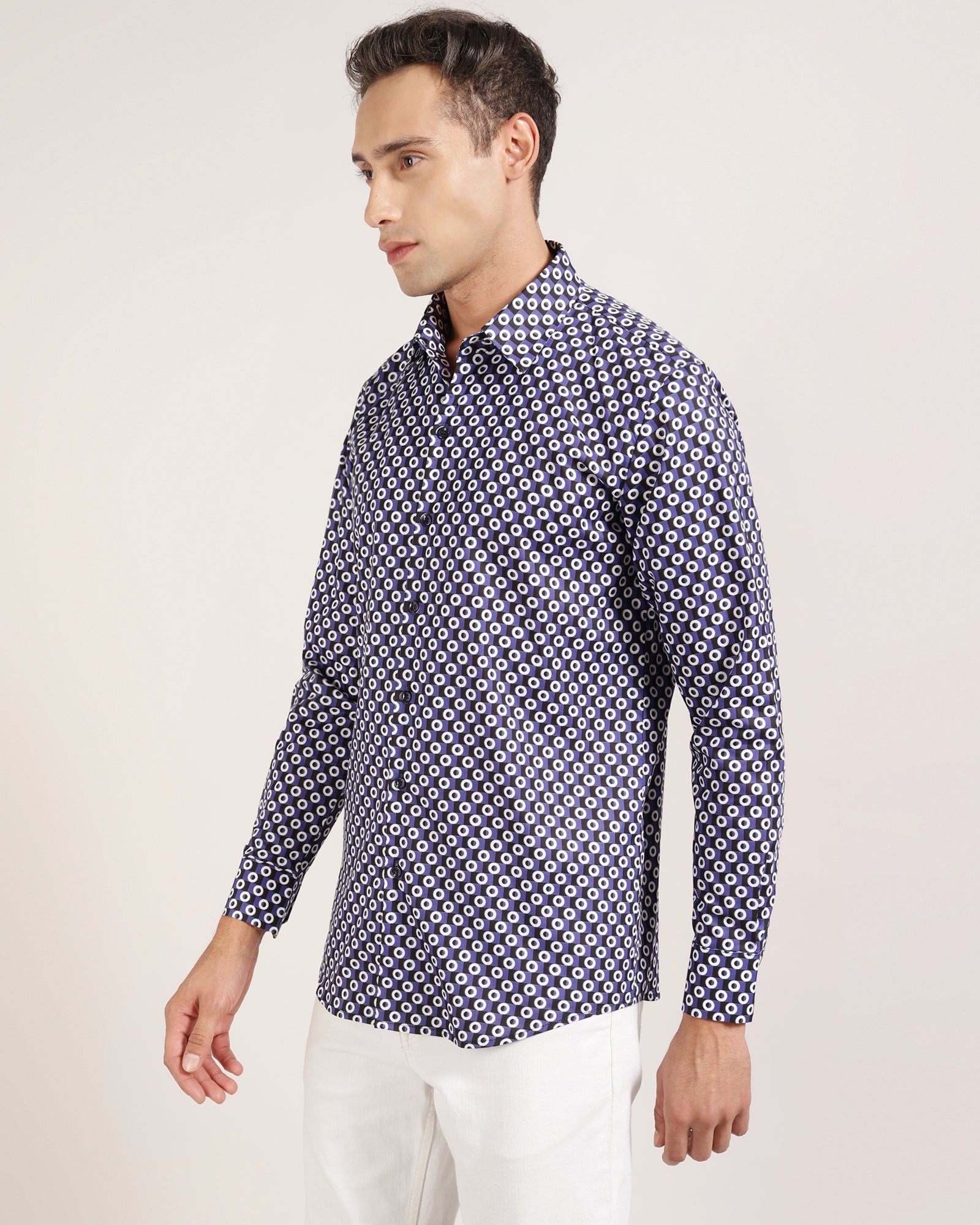 Mens geometric printed shirt by Monsui