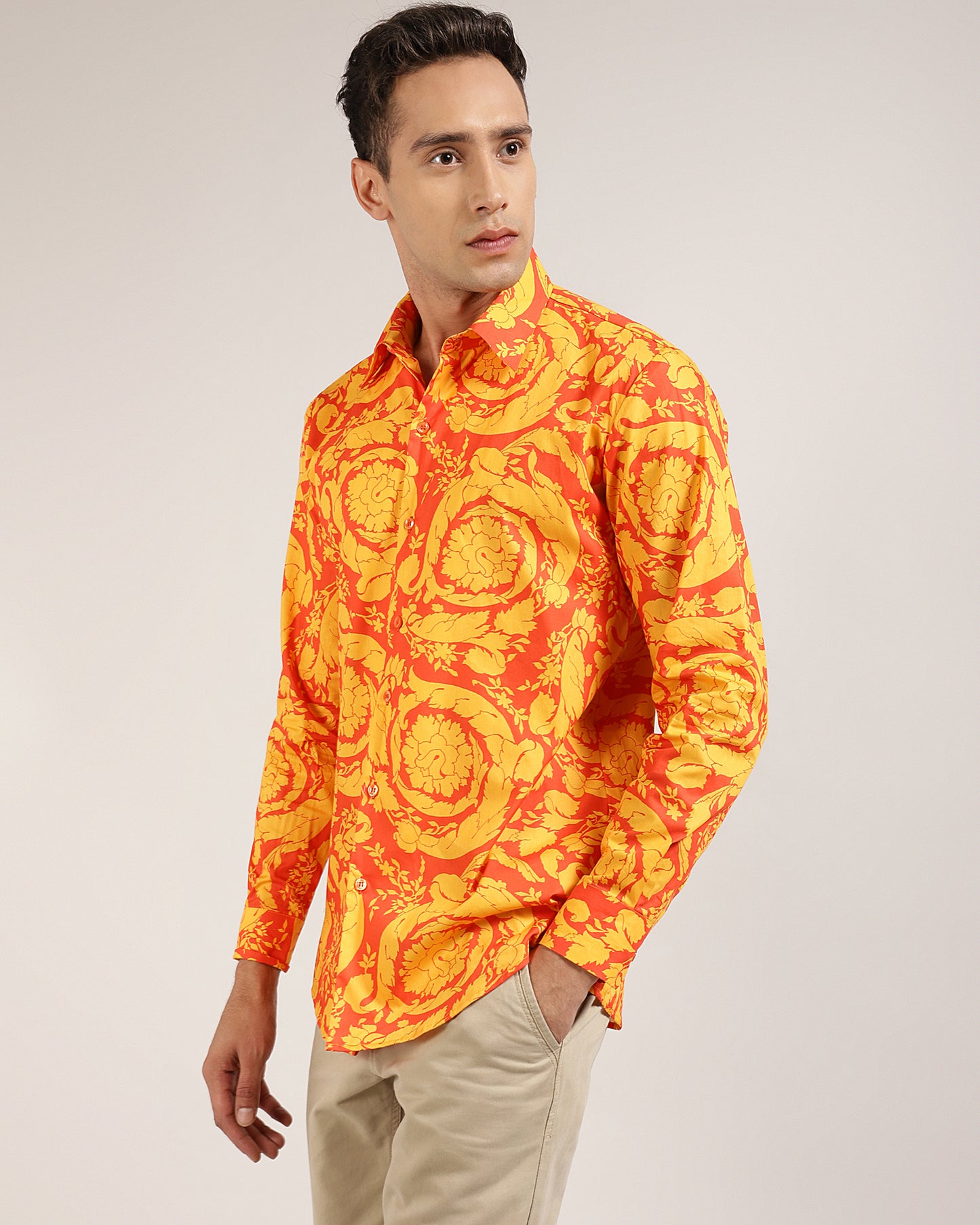 Monsui abstract shirt, statement shirt, handstitched, ELS cotton, digital printing