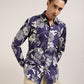 "Elegant and Versatile Purple Floral Shirt by Monsui"