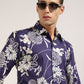 "Stylish and Colorful Monsui Purple Floral Shirt for Any Occasion"