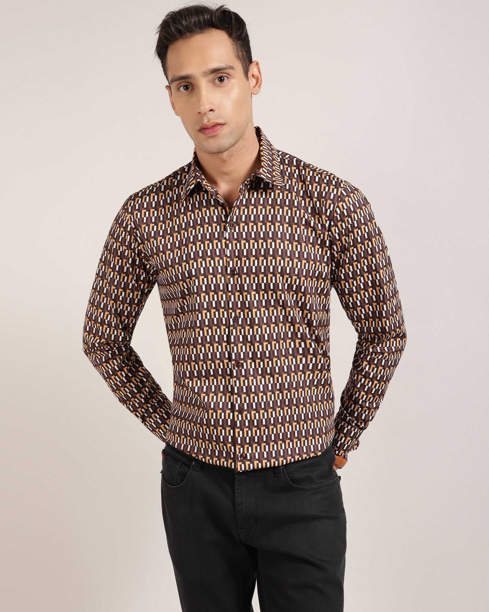 workwear printed shirts for men 