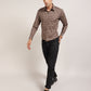 Stylish geometric pattern shirt in 100% premium cotton