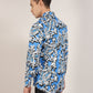 Handstitched Mens Floral Print Shirt with Bright Colors