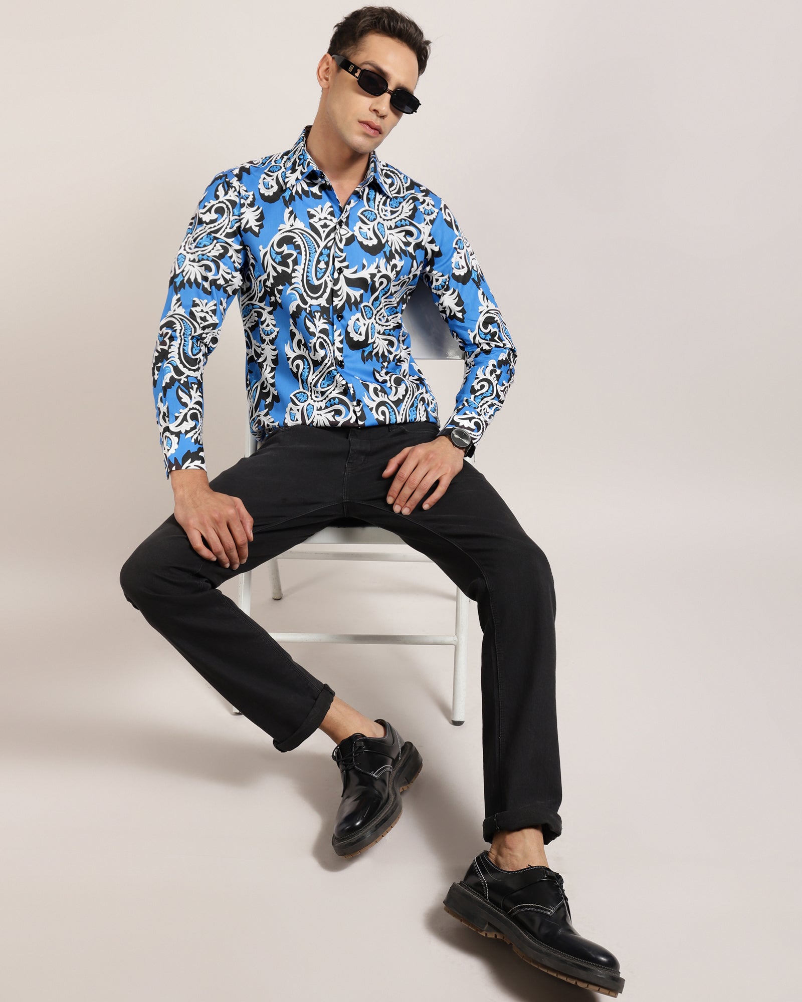 Bold Floral Print Shirt for Men