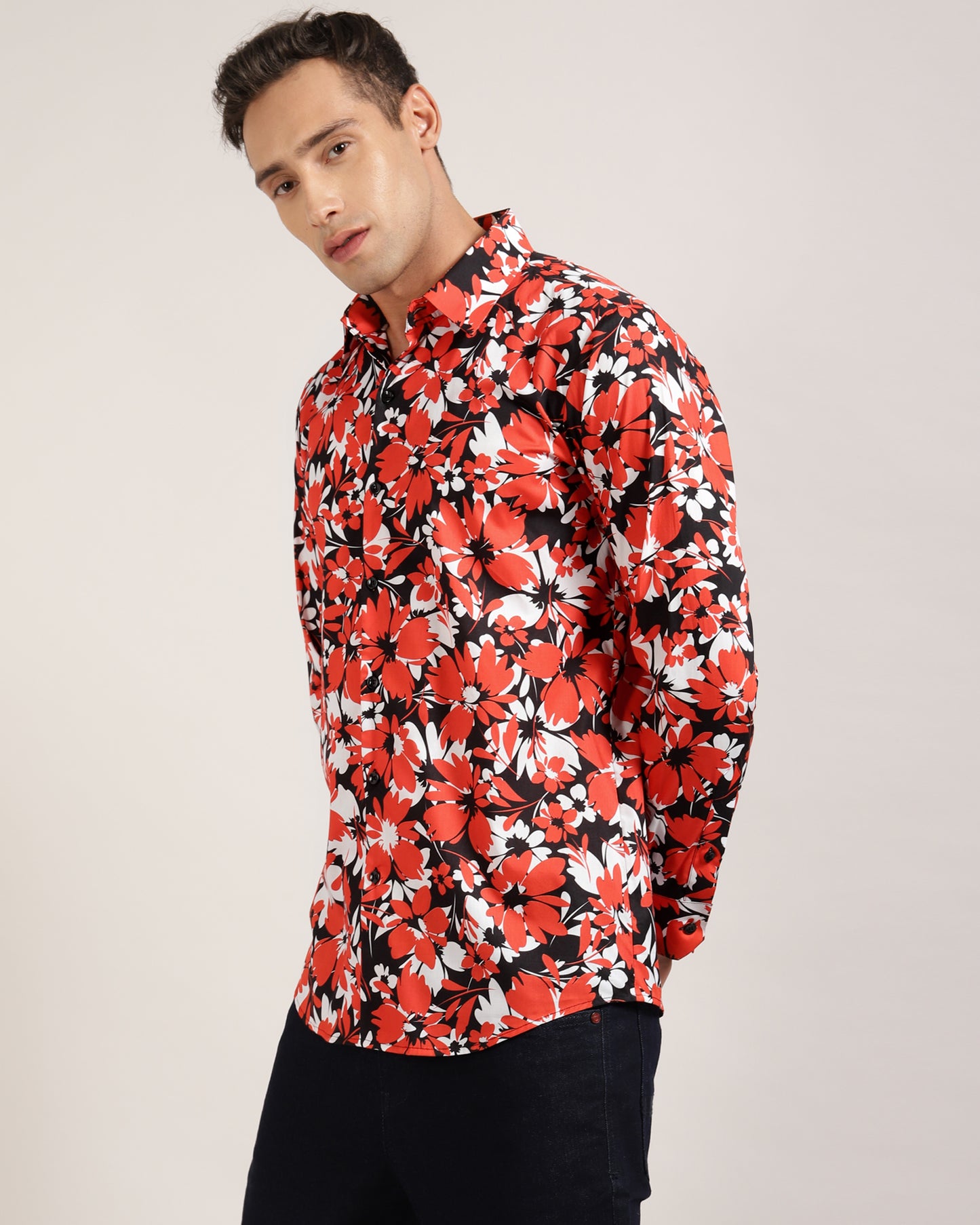 Eye-Catching Floral Print Shirt for Men