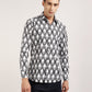 Monsui's geometric shirt, versatile for both work and play