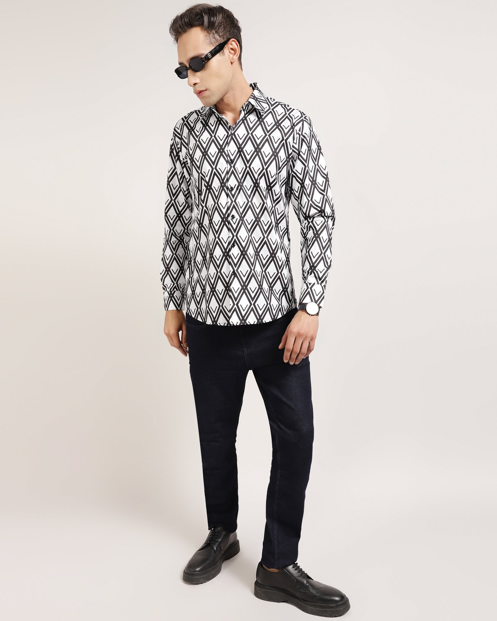 Classic geometric print meets modern style with Monsui