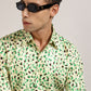 Lemon camouflage, bold print, men's shirt, casual wear