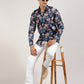 Bold Floral Design Mens Shirt in Cotton