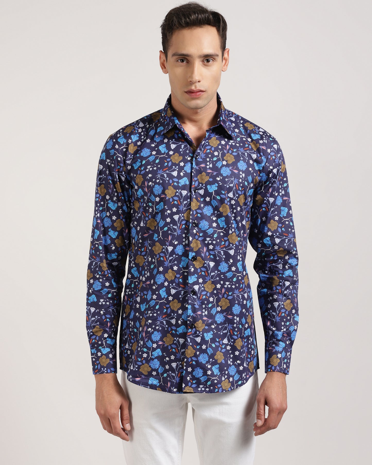 Trendy Floral Print Shirt for Men