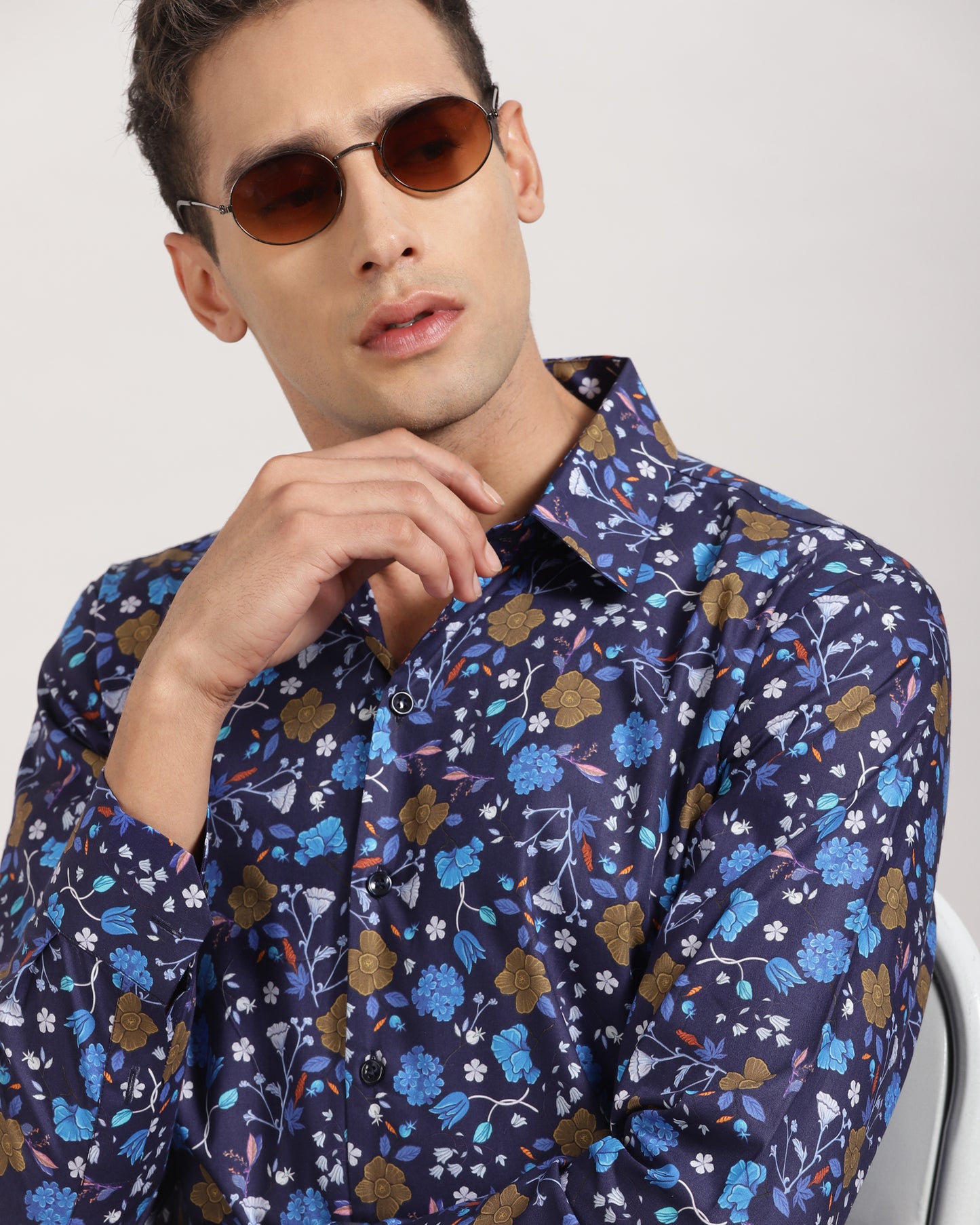 High-Quality Floral Print Shirt for Men