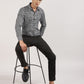 "Monsui's Business Casual Shirt - Black and White Design"